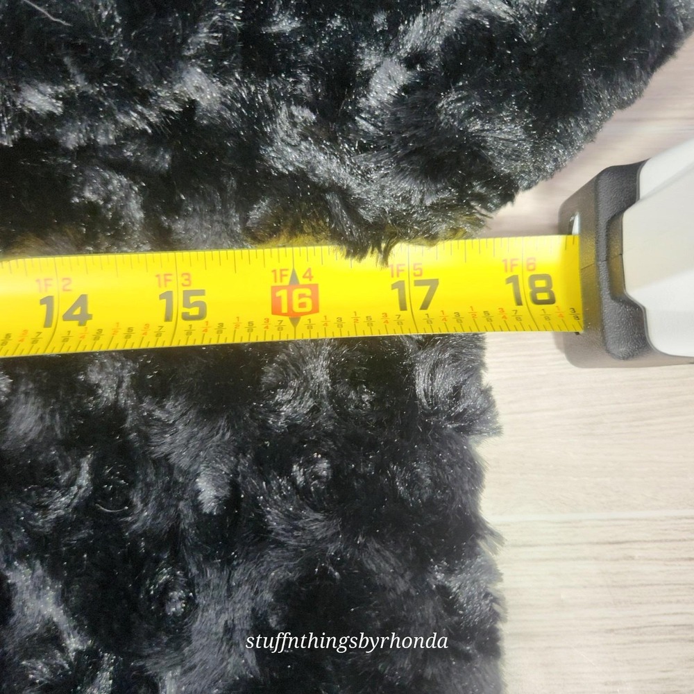 BRITNEY SPEARS CANDIES Black Faux Fur Mini Coat Short Jacket Size Small - Picture 4 of 9
